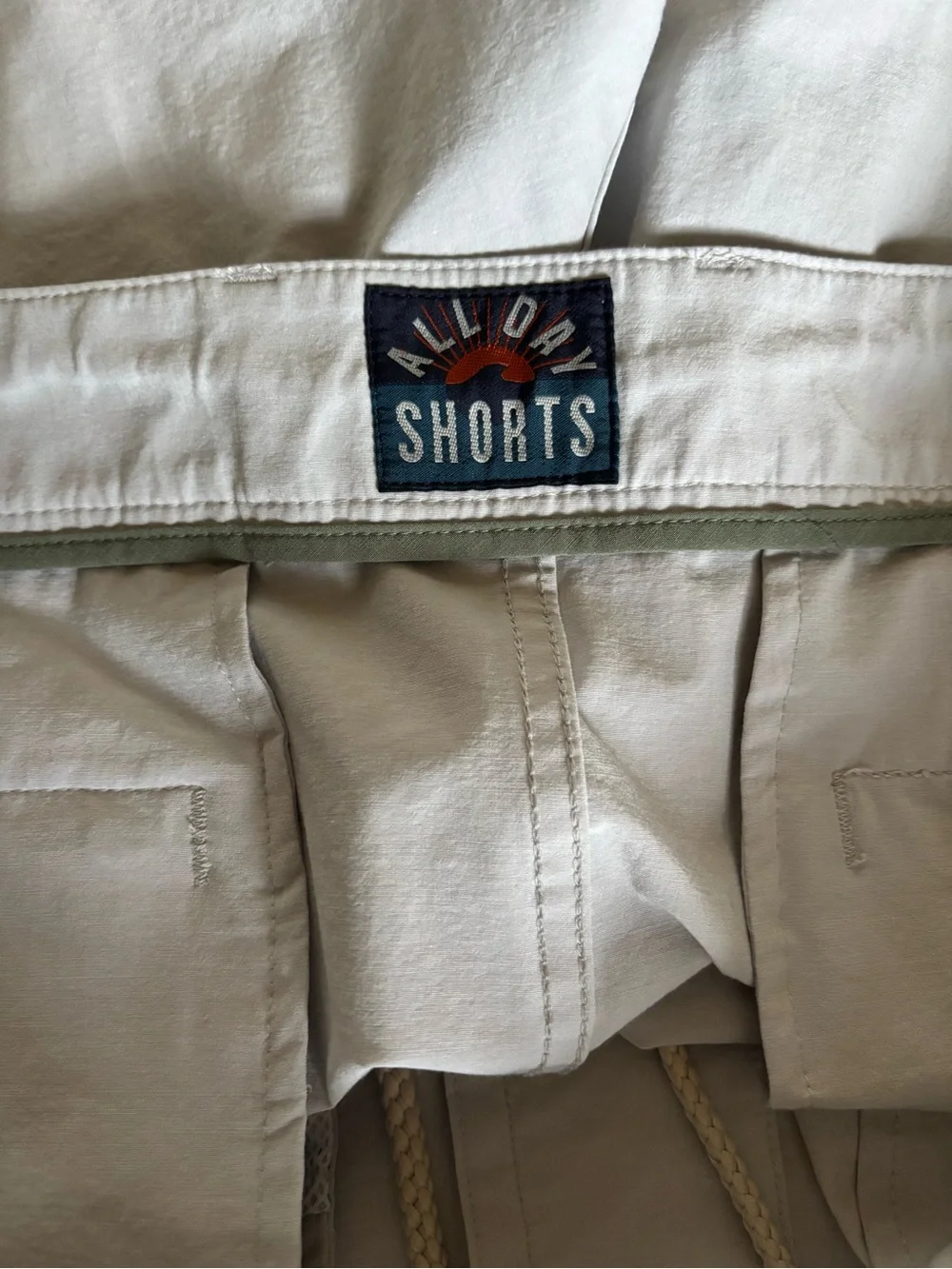FAHERTY All Day Shorts 9” in Ice Gray Size 38
